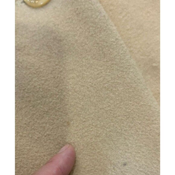 Vintage Chadwick’s 100% Wool Coat Sz 14 Double Breasted Tan Camel 48” Long - Picture 6 of 16